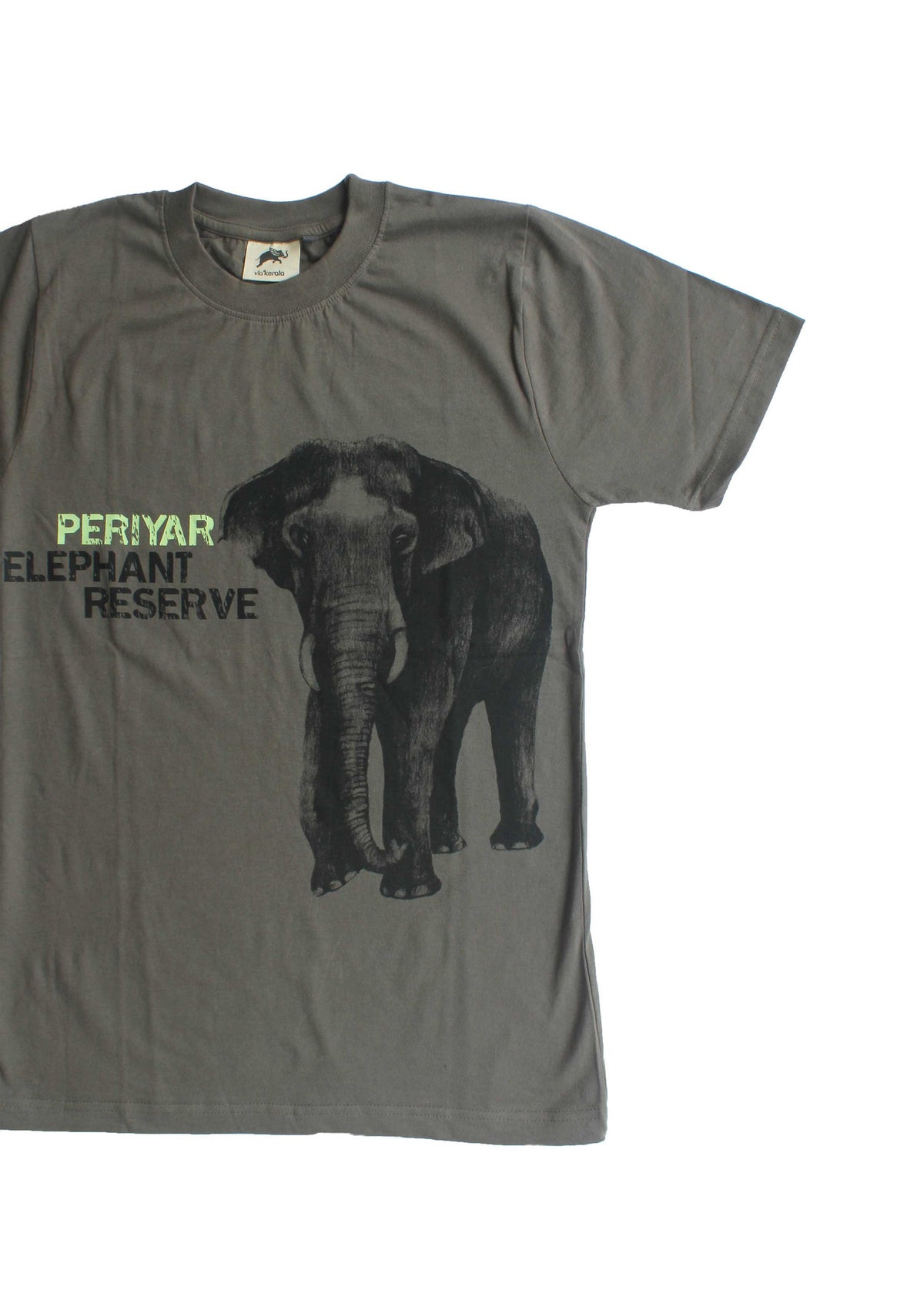 Periyar Elephant Reserve — Adults T-shirt (Dark Grey)