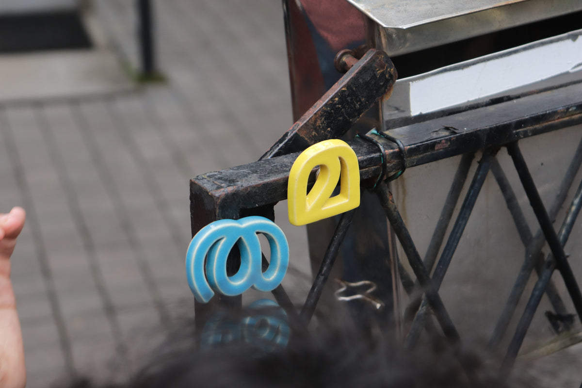 Handmade Ceramic Letters - Malayalam Alphabet Aa - Assorted Colours