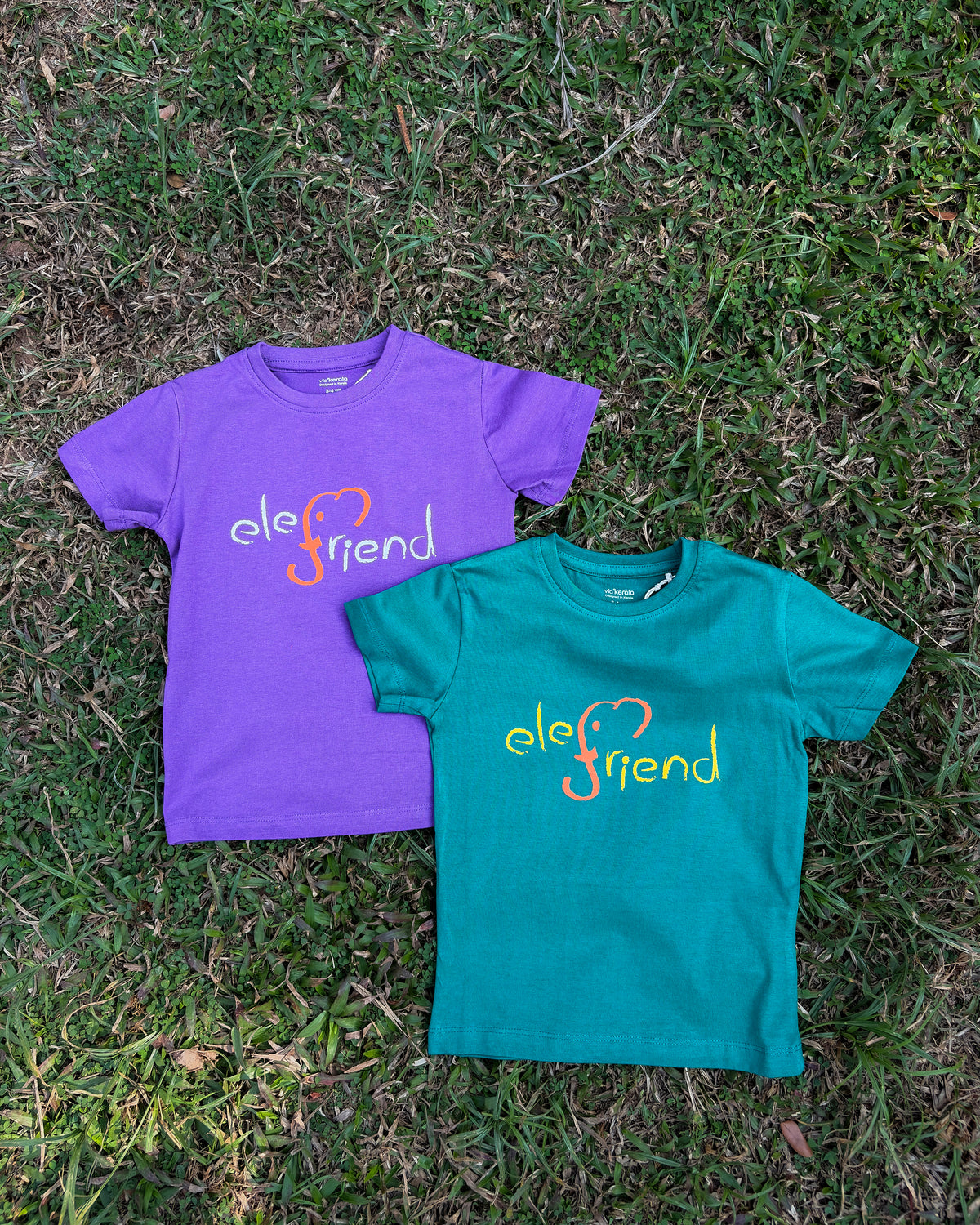 Elefriend — Kids T-shirt (Purple)