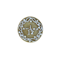 1/12 Anna Coin - Handmade Ceramic - Sepia Tones