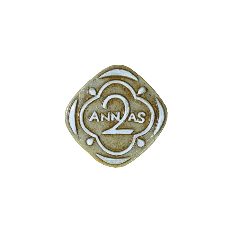 Vintage Two Anna - Ceramic Coins