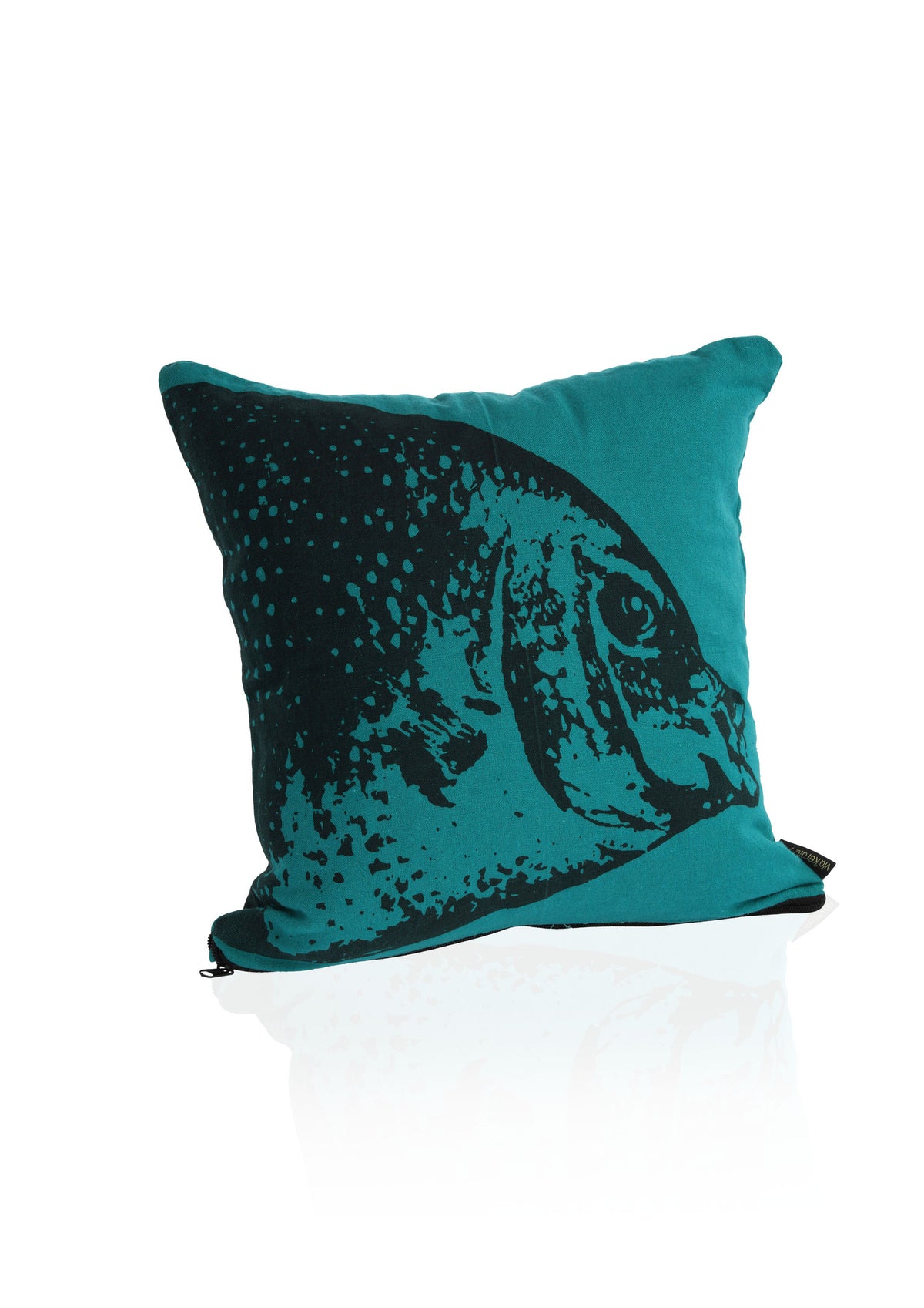 Heads or Tails — Fish Cushion Cover (Marine Green)