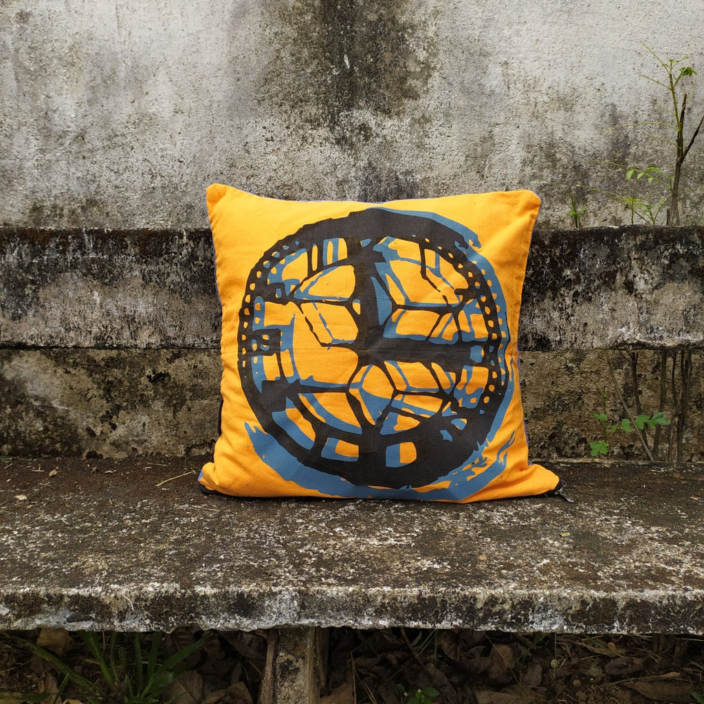 Cochin Harbour Terminus - Hand Printed Cushion Cover