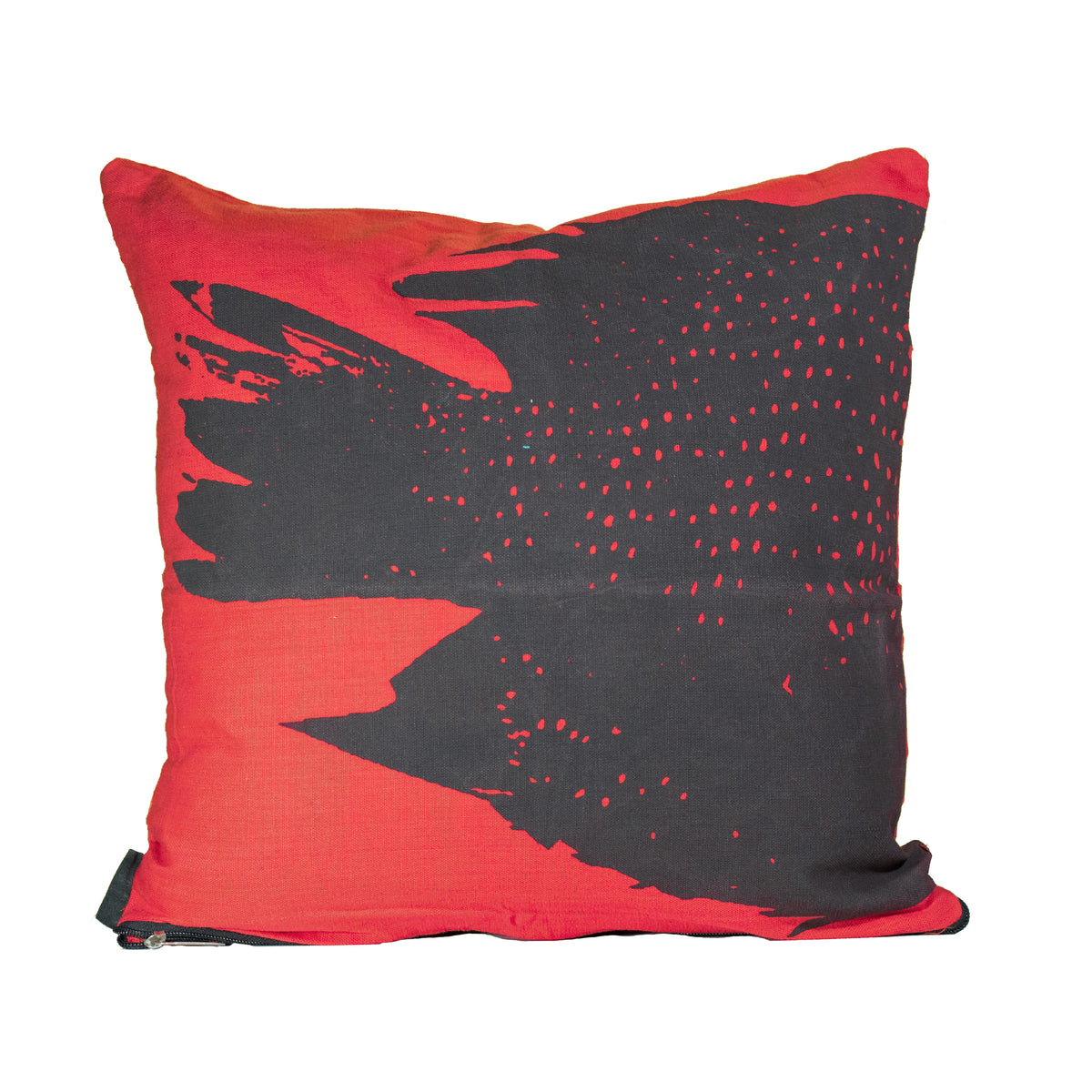 Heads or Tails — Fish Cushion Cover (Deep Red)