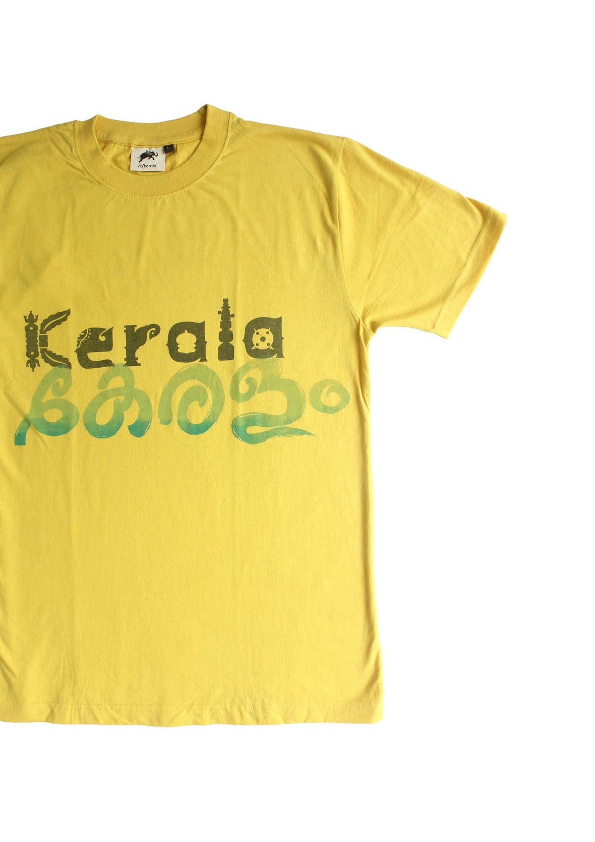 Keralam Malayalam — Adults T-shirt (Rustic Yellow)