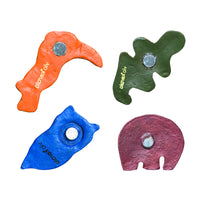 Combination of 4 - Terracotta Fridge Magnet - Elephant, Lizard, Owl, Hornbill