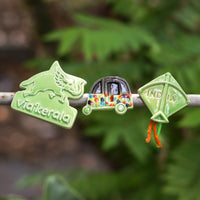 Set of 3 Ceramic Fridge Magnets - Auto, Kite, Flying Elephant