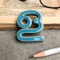 Handmade Ceramic Letters - Malayalam Alphabet La - Assorted Colours