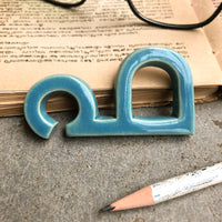 Handmade Ceramic Letters - Malayalam Alphabet Pha - Assorted Colours
