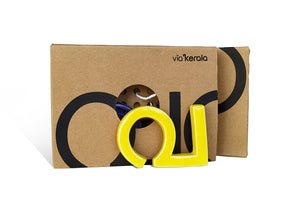 Handmade Ceramic Letters - Malayalam Alphabet Va - Assorted Colours